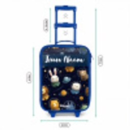 Dieren - Astronaut - Planeten - Sterren Kinderkoffer - Blauw klein -productfoto_formaten