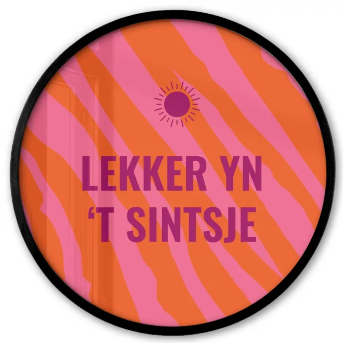 Quote - Zomer - Roze Fotolijst rond zonder passe partout klein -3d