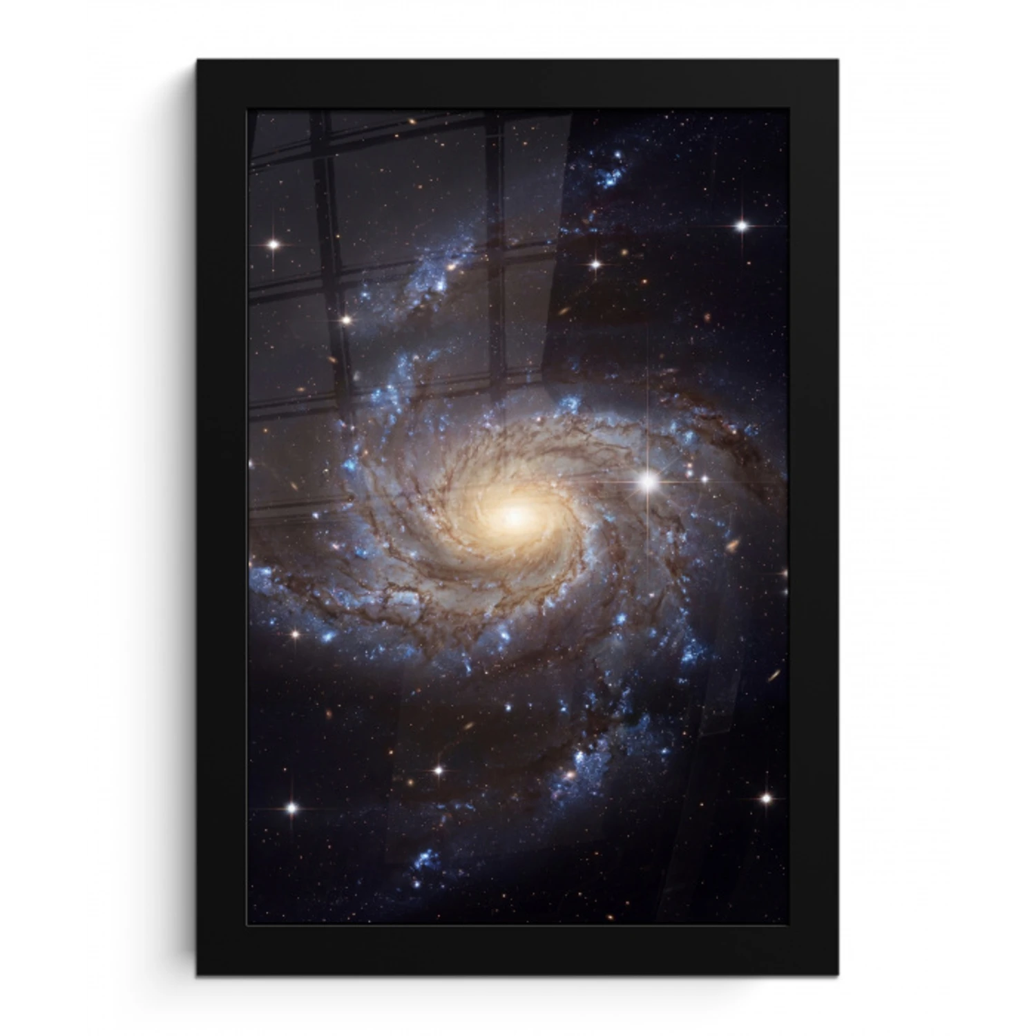 Kosmos - Sterrenstelsel - Donker fotolijst zwart zonder passe partout klein -3d