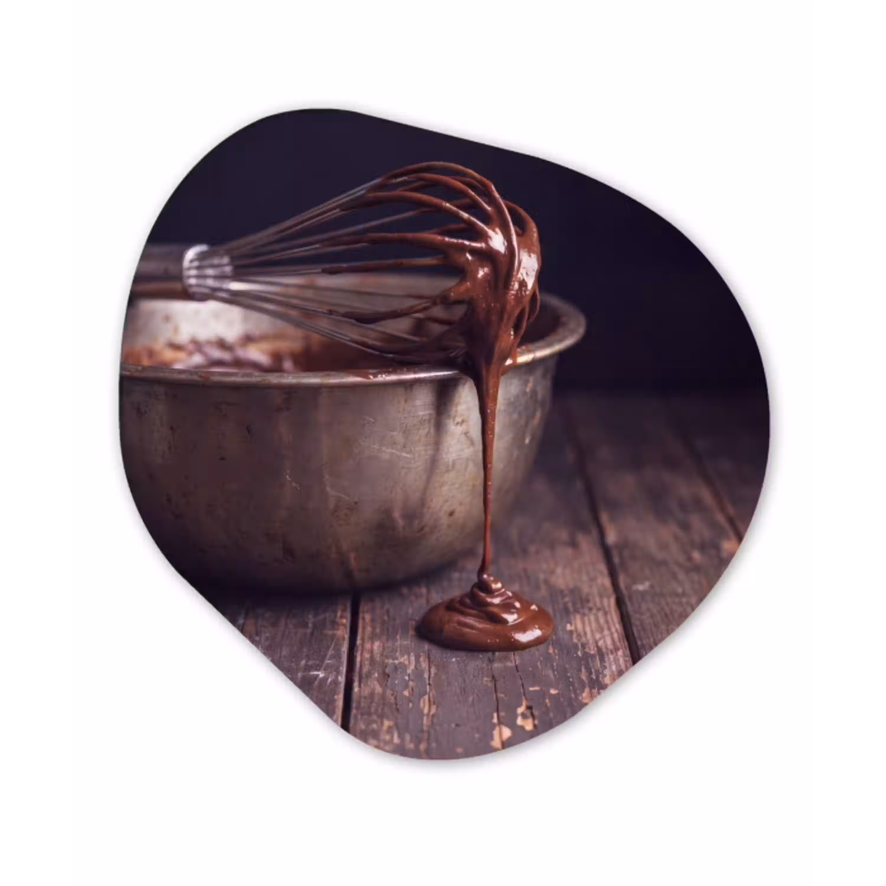 Chocolade - Beslag - Eten Wandcirkel Organisch Forex 3mm klein -3d