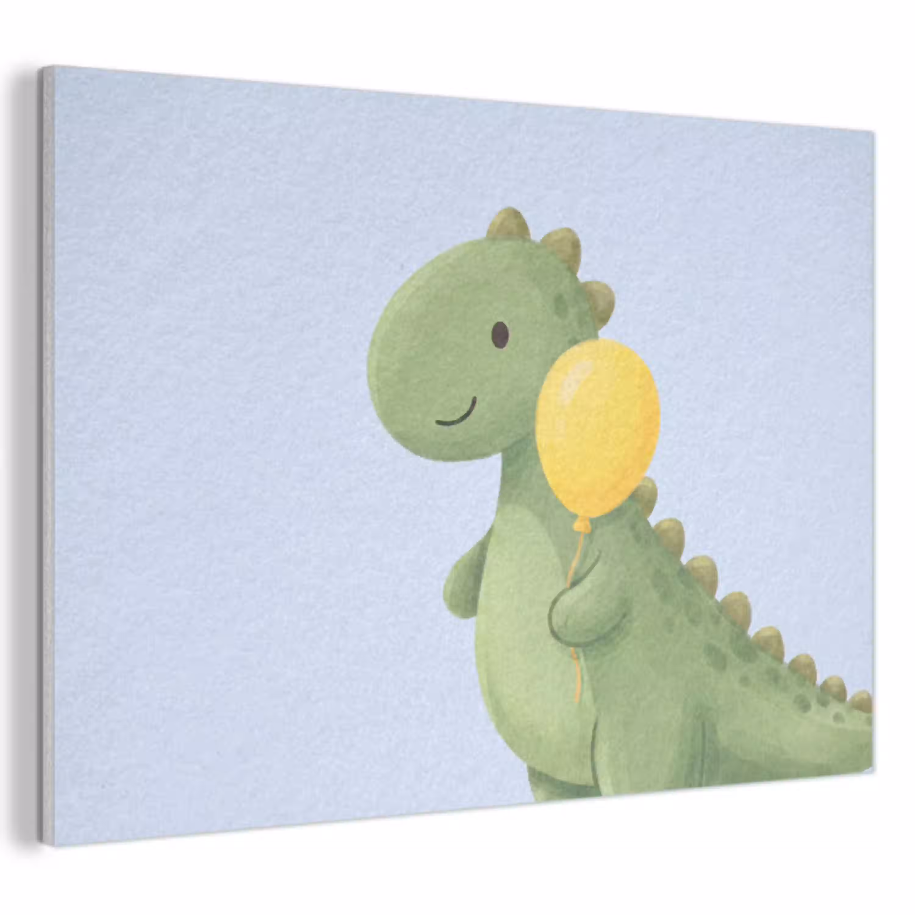 Dinosaurus - Ballon - Kinderkamer - Illustratie - Groen PET vilt klein -3d