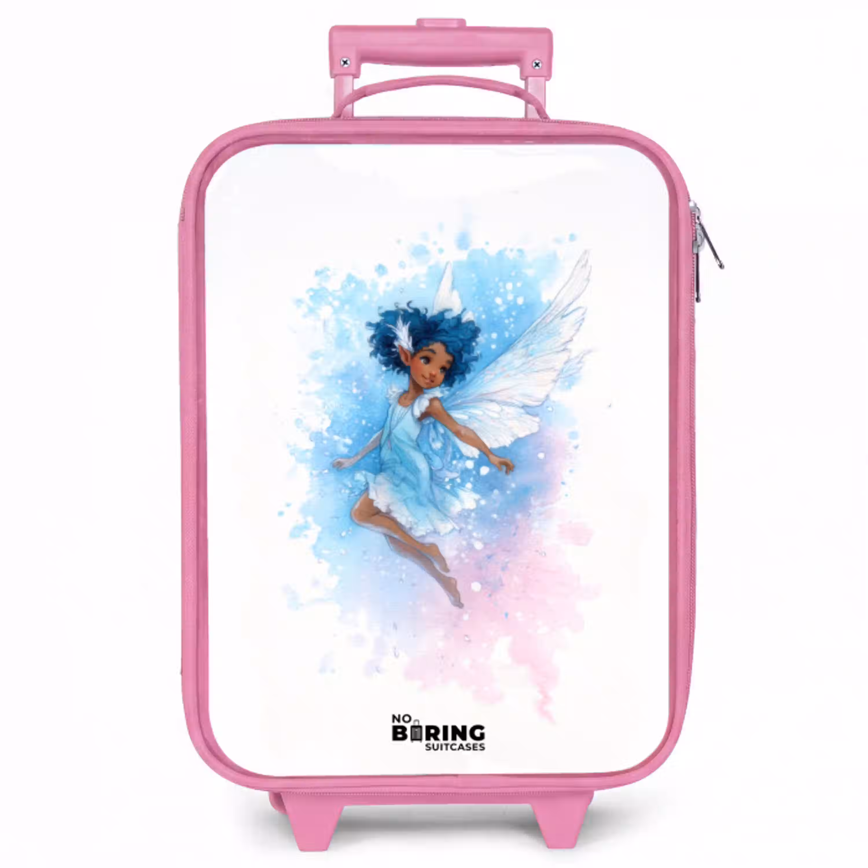 Vliegende fee in blauwe tinten Kinderkoffer - Roze klein -zzz_website3d