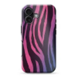 Zebraprint - Roze - Paars - Dierenprint Toughcase MagSafe Apple iPhone 17 klein -3d