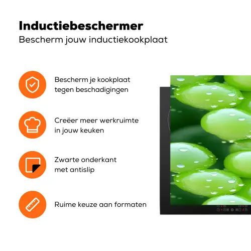 Druiven - Groen - Druppels Inductie beschermer vinyl 3mm klein 276 -zzzzzzz-td-ups