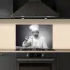 Chef - Spaghetti - Pasta keuken achterwand spatscherm klein -sfeer1