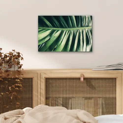 Palmblad - Tropisch - Natuur - Jungle aluminium wit klein -sfeer3