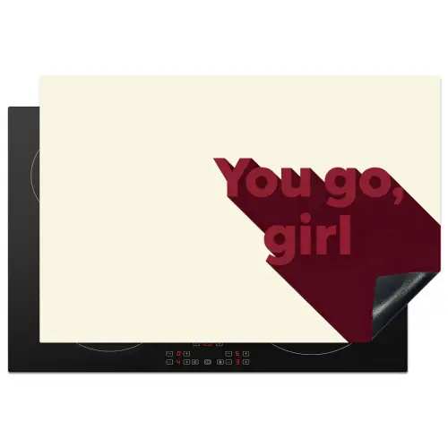 you go girl - 3D - Rood Inductie beschermer vinyl 3mm klein -3d
