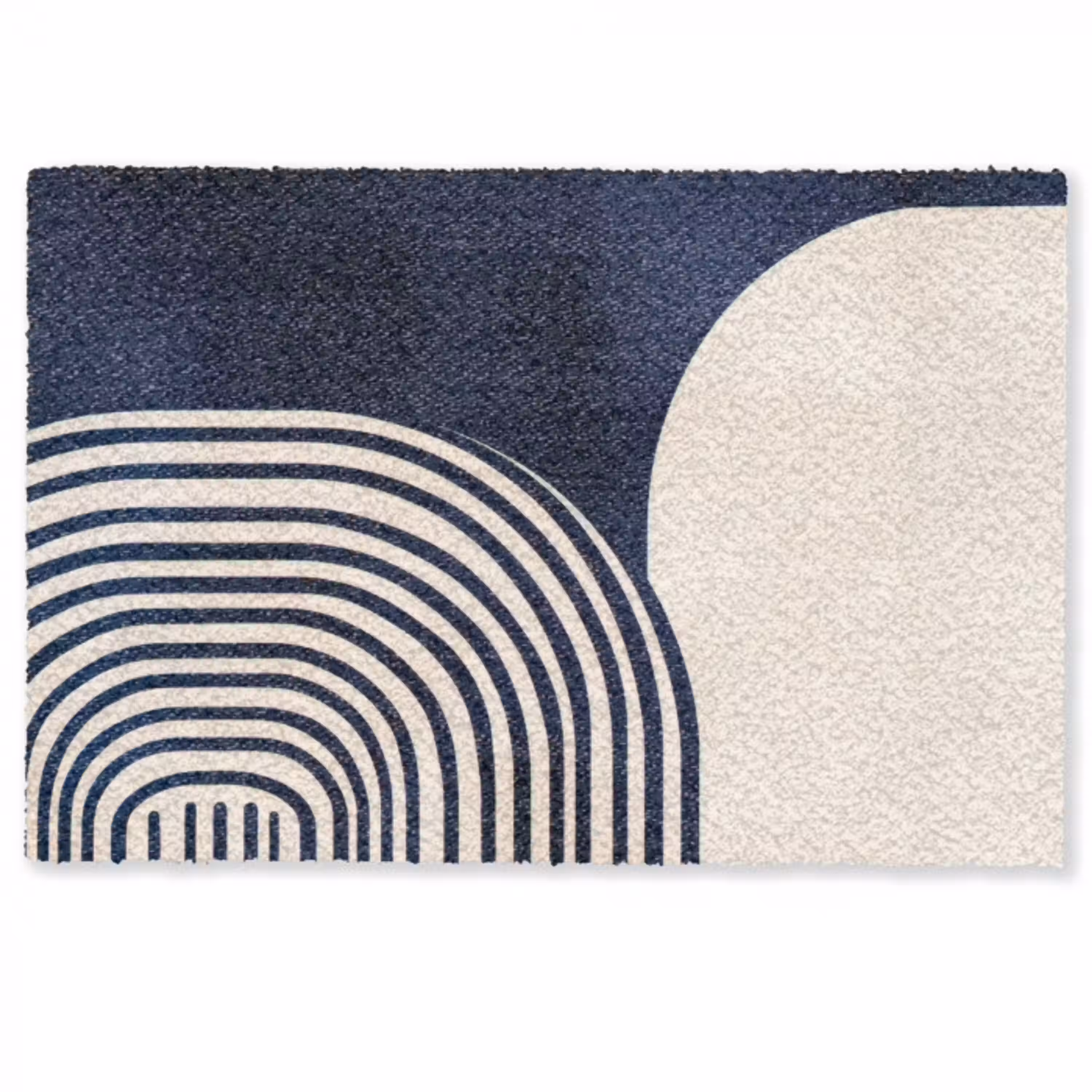 Donkerblauw - Abstract - Lijnen Deurmat klein -zkaufland3d