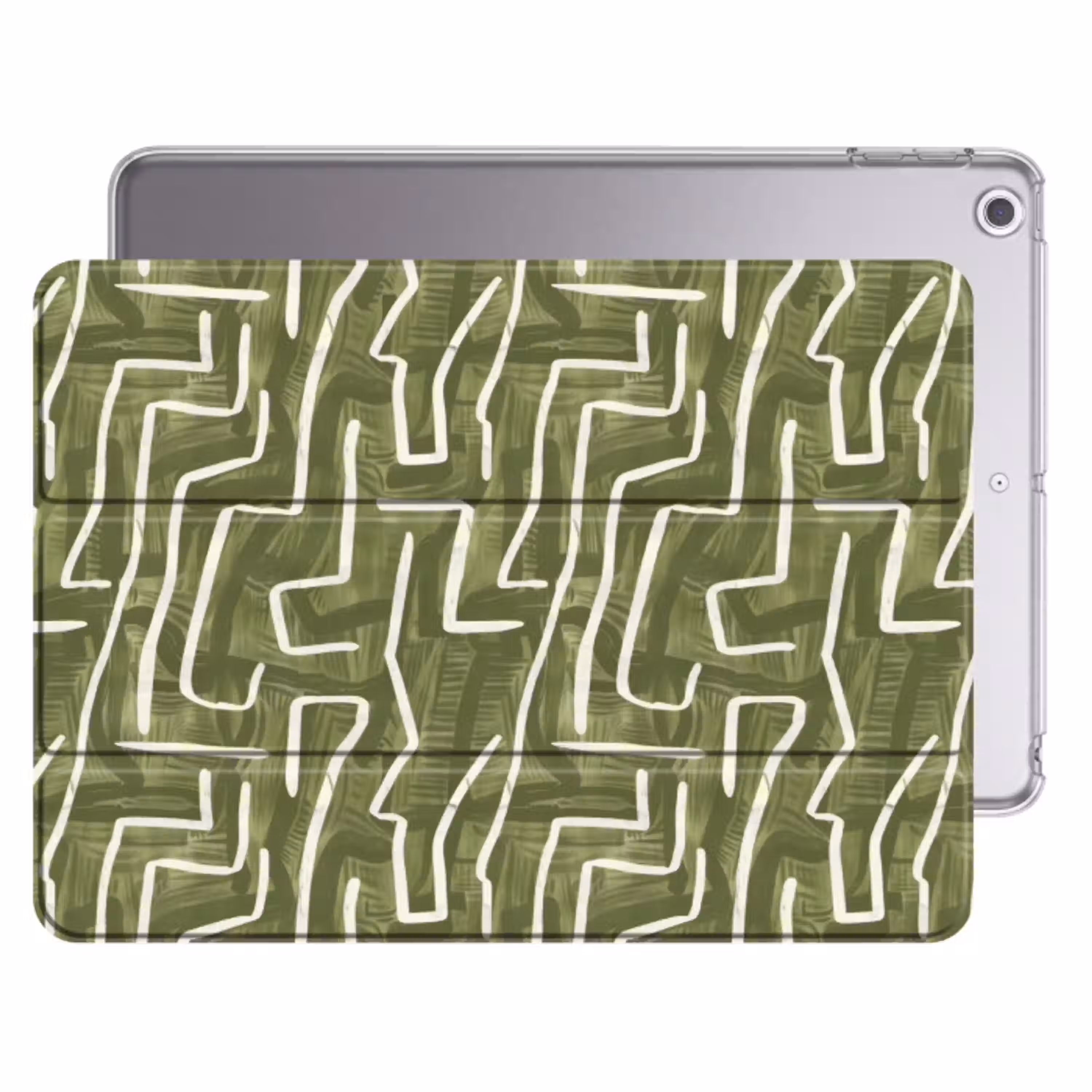 Groen - Abstract - Penseelstreken - Patroon Apple iPad 2017 middel 1172 -threedimensional_3d_global