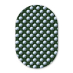 Ballen - Golf - Groen Wandcirkel Ovaal Forex klein 630 -3d