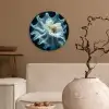 Zeewezen - Wit - Golven - Water Wandcirkel kunststof plaat 5mm dik klein -sfeer1