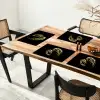 Garnalen - Zwart - Goud - Dieren Placemat vinyl groot -zzsfeer4_Kitchenyeah-website