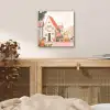 Bloemen - Huizen - Dorp aluminium wit klein -sfeer3
