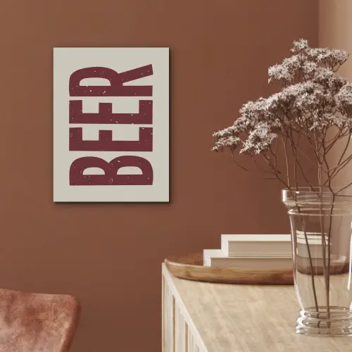 Japandi - Beer - Red - Retro PET vilt klein -sfeer4