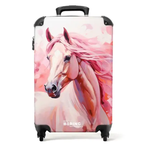 Roze Renner Koffer - NBS - Handbagage middel -productfoto_recht
