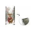 Winter - Bos - Rendier - Donker fotobehang vinyl groot -3d