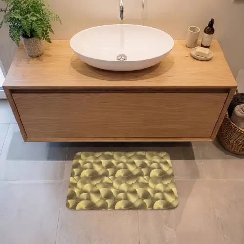Modern - Cirkel - Goud Badmat klein 997 -sfeer1