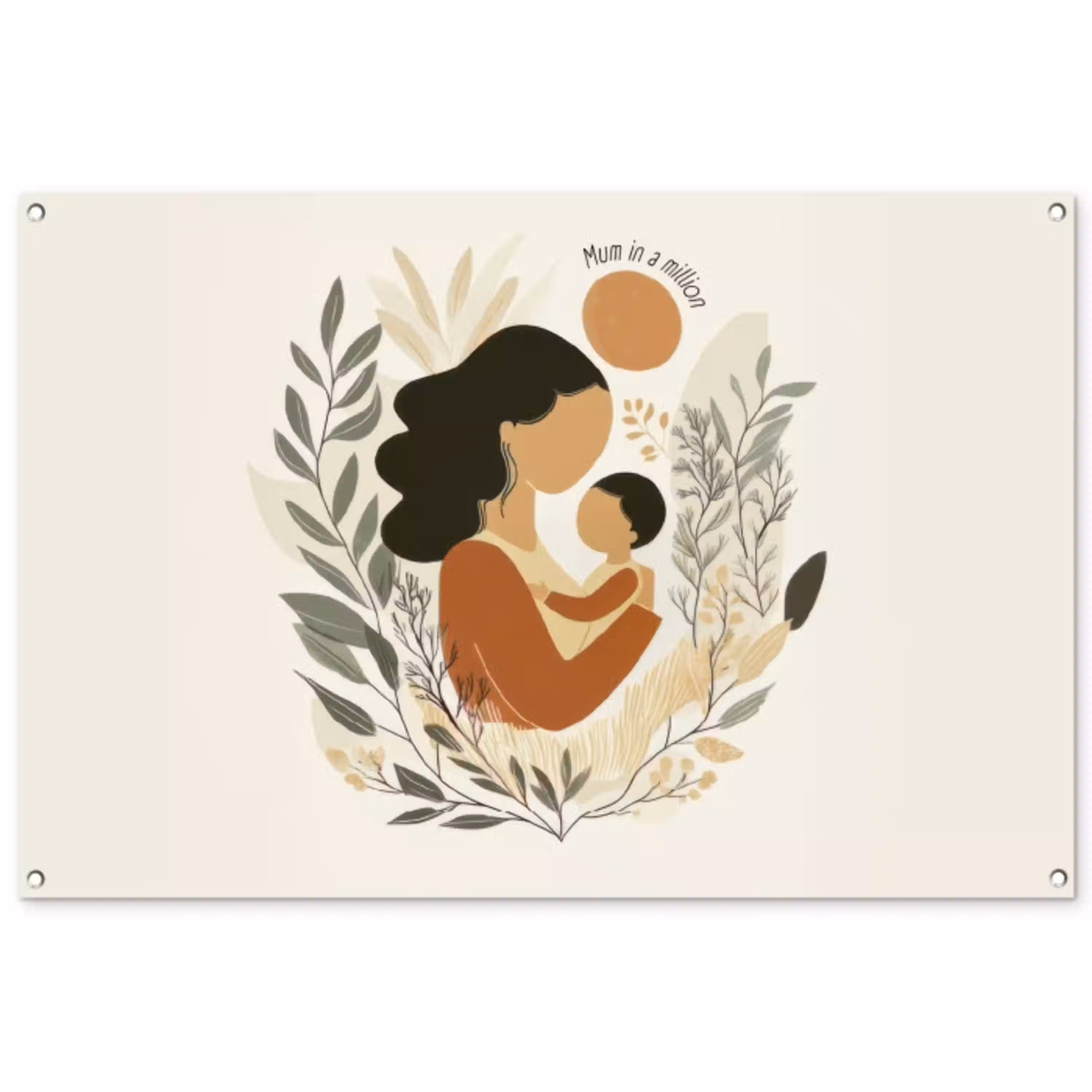 Illustratie - Quote - Moeder tuinposter los doek groot -3d
