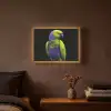 Papegaai - Veren - Opvallend - Groen Light Box met batterij (Wandlamp) middel -sfeer4