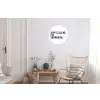 Tekst - Modern - Zwart - Wit Wandcirkel aluminium klein -woonkamer