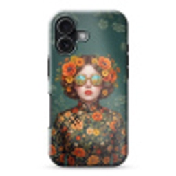 Portret - Vrouw - Kleurrijk - Expressief Toughcase MagSafe Apple iPhone 17 klein -3d