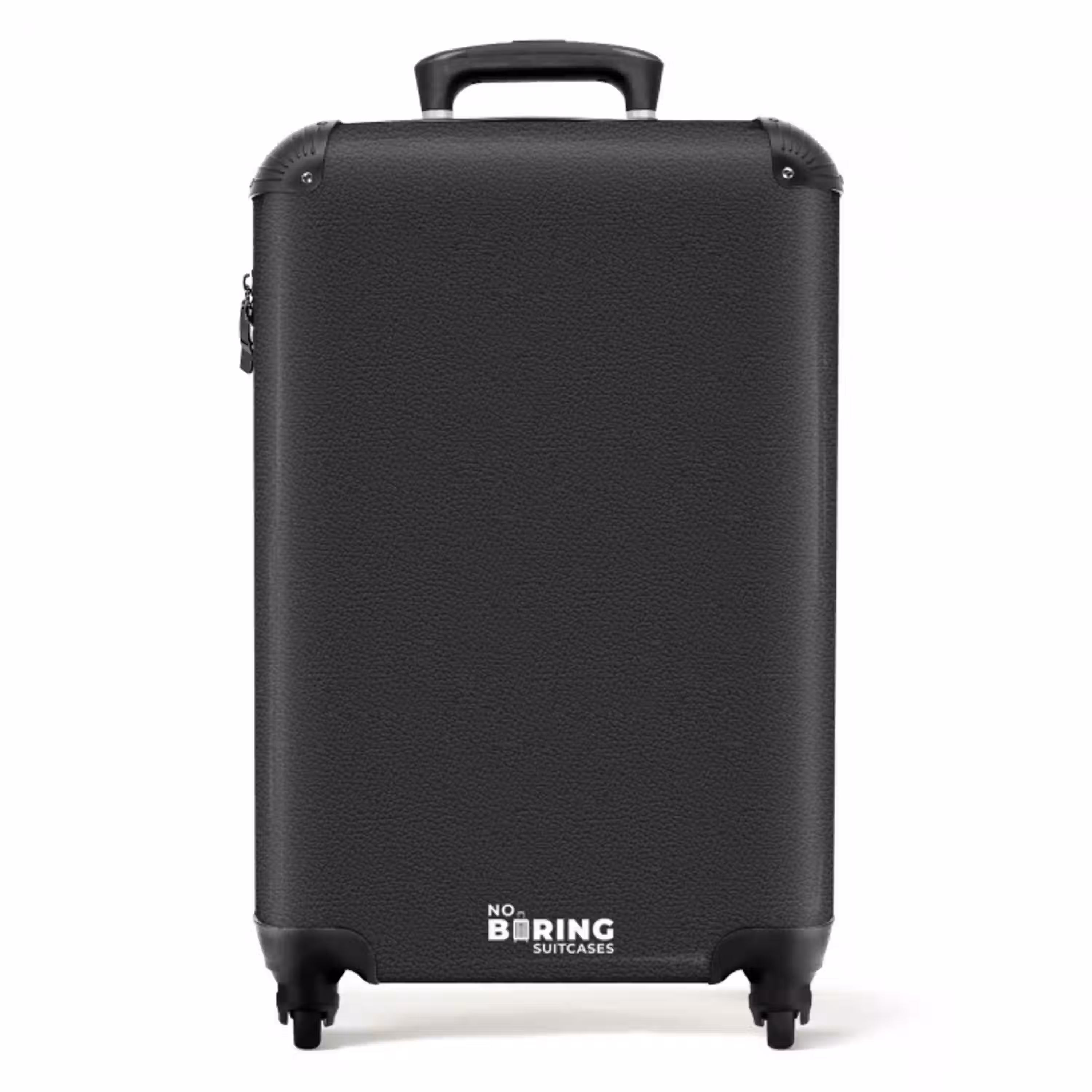 Zwart leer patroon NBS - Handbagage koffer - Kinderen Unisex middel -productfoto_recht