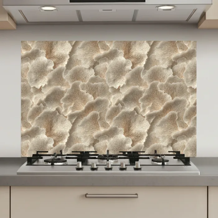Waaierstructuren - Beige - Vezeltextuur keuken achterwand spatscherm klein 900 -3d_website