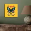 Bloemen - Kleurrijk - Vlinder - Sierlijk aluminium wit klein -sfeer2
