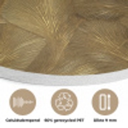 Organisch - Lijnen - Goud Akoestische PET Vilt - Rond klein 838 -closeup_NL