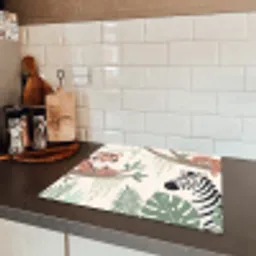 Jungle - Rustiek - Pastel Inductie beschermer vinyl 3mm middel -sfeer3