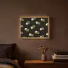 Macarons - Patroon - Goud - Zwart Light Box met batterij (Wandlamp) middel -sfeer4
