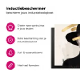Vrouw - Portret - Modern - Goud - Kunst Inductie beschermer vinyl 3mm klein -wsfeer2_website