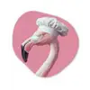 Flamingo - Roze - Koksmuts - Vogel Wandcirkel Organisch Aluminium middel -3d