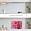 Bloemen - Verf - Roze keuken achterwand spatscherm klein -voor_na_FR