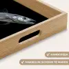 Makreel - Vis - Zwart Dienblad Rechthoek middel -USP_HandgreepNL