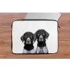 Honden - Bivakmuts - Zwart - wit laptophoes neopreen klein -tafel