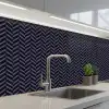 Plaid - Patroon - Visgraad - Blauw keuken achterwand 2 middel 871 -3d_schuin