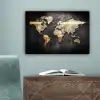 Wereldkaart - Goud - Aarde canvas 2cm klein -sfeer4