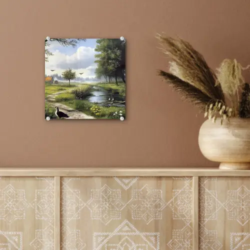 Zandpad - Groen landschap - Water plexiglas 5mm klein -sfeer5