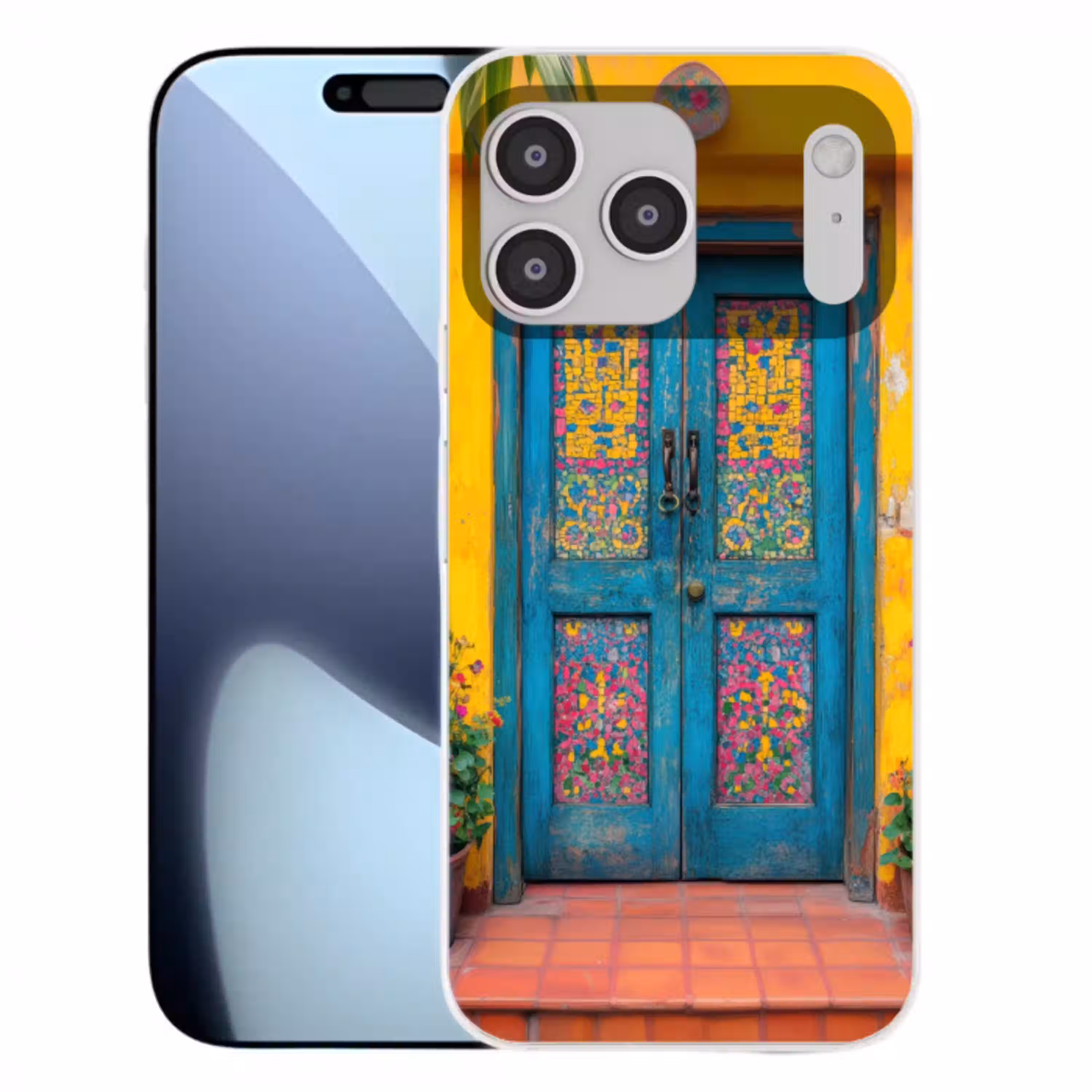 Deuren - Kleurrijk - Planten Telefoonhoesje iPhone 17 Pro Max klein -3d