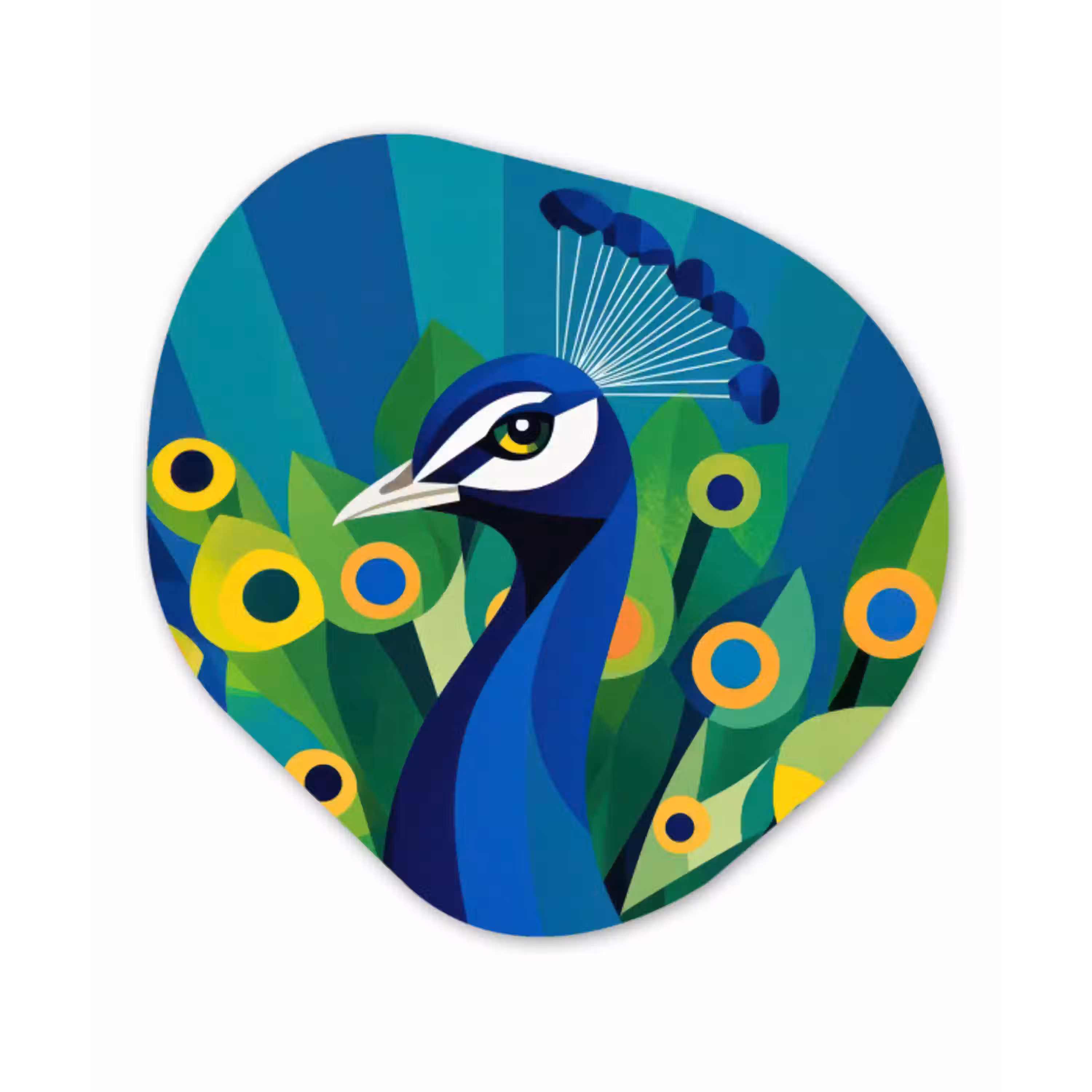 Pauw - Cirkels - Blauw Wandcirkel Organisch Plexiglas middel -3d