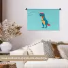 Dinosaurus - Blauw - Zonnebril Wandkleed katoen klein -sfeer1
