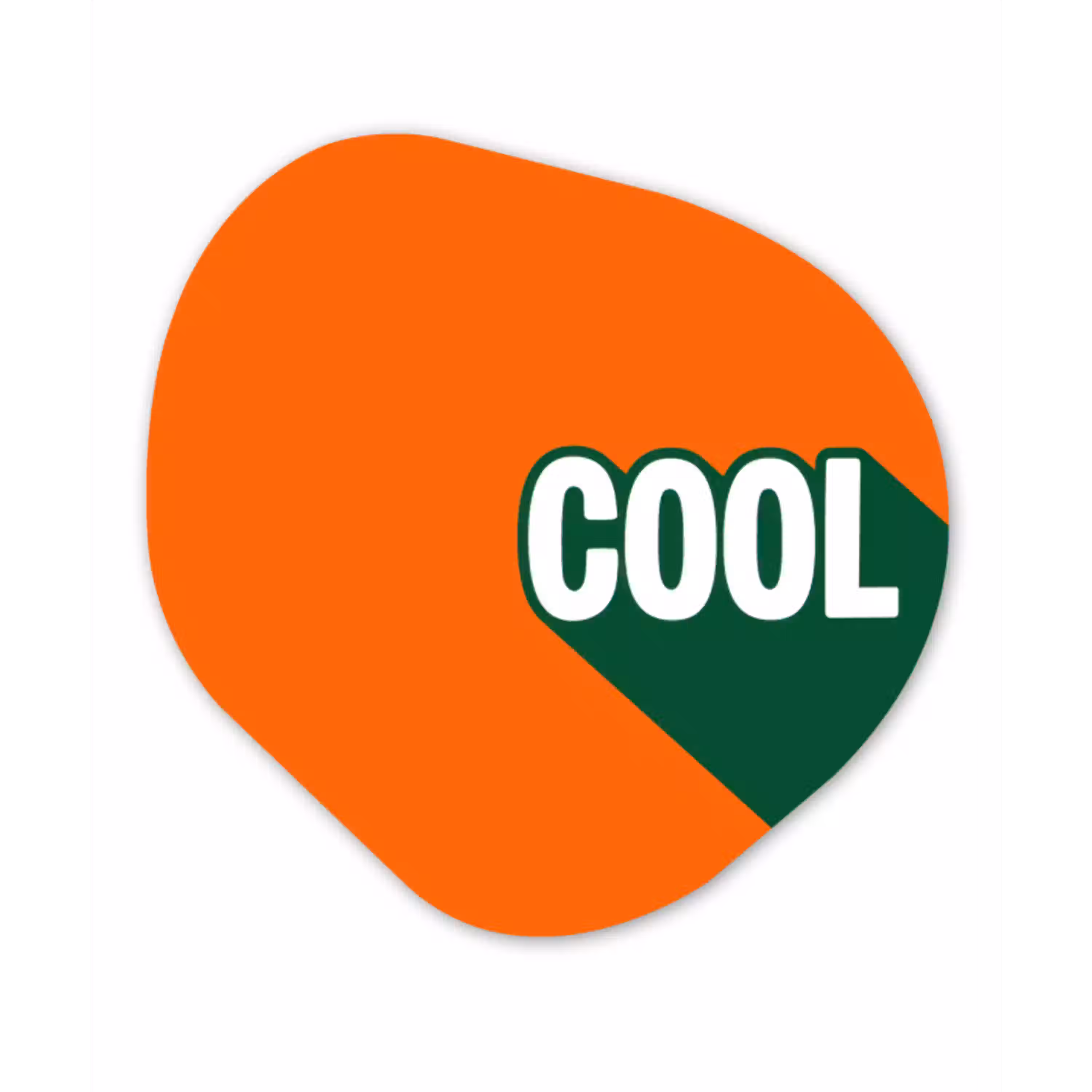 Cool - Oranje - Groen Wandcirkel Organisch Forex 3mm klein -3d