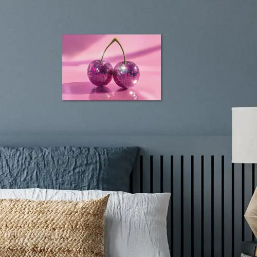 Glitter - Discobol - Roze - Kersen poster papier klein -sfeer2