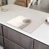 Minimalistisch - Cirkel - Lichtgrijs Inductie beschermer vinyl 3mm klein -sfeer8