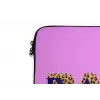 Felroze - Badass - Panterprint - Schaduw laptophoes neopreen klein -detail
