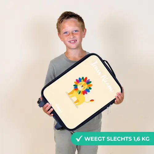 Leeuw - Manen - Kleurrijk Kinderkoffer - Zwart klein -sfeer4_NL