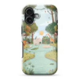 Jungle - Oase - Dieren - Kleurrijk Toughcase MagSafe Apple iPhone 17 klein -3d