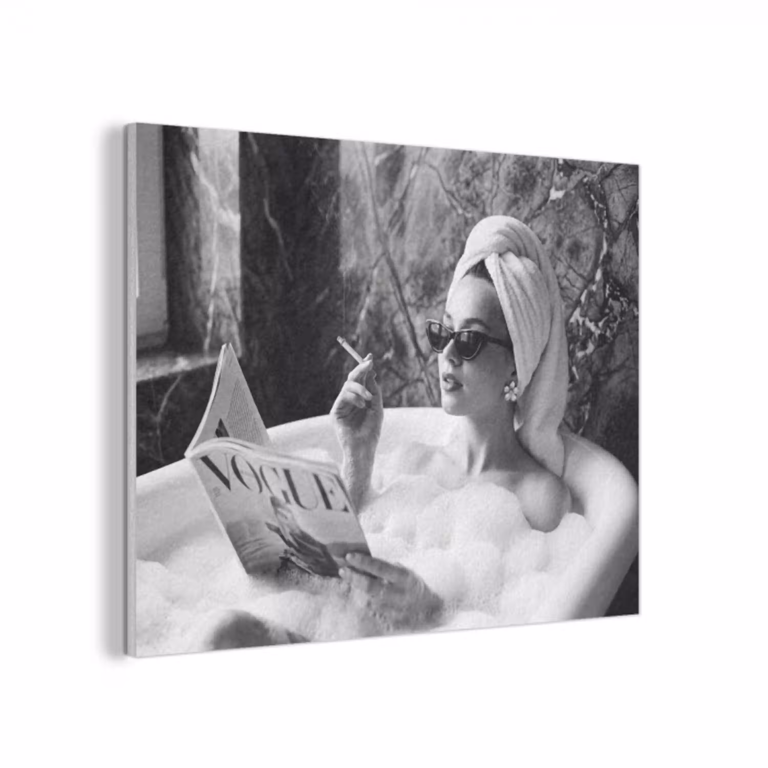 Relaxt - Bad - Zwart - Wit PET vilt klein -3d