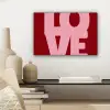 Love - Rood - Blokletters canvas 2cm klein -sfeer6